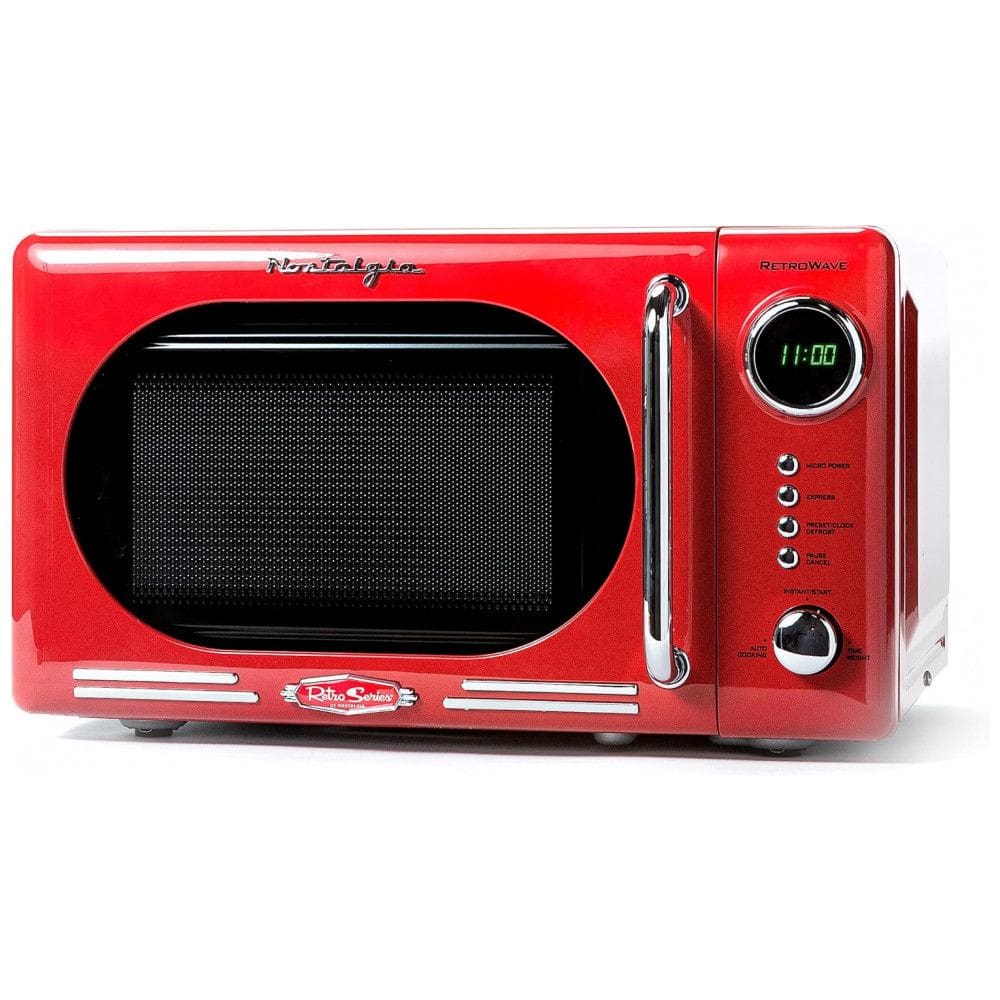 Micro ondas Retro de Bancada 19 Litros Multifuncional, 700W, 110v, NOSTALGIA NRMO7RD, Vermelho