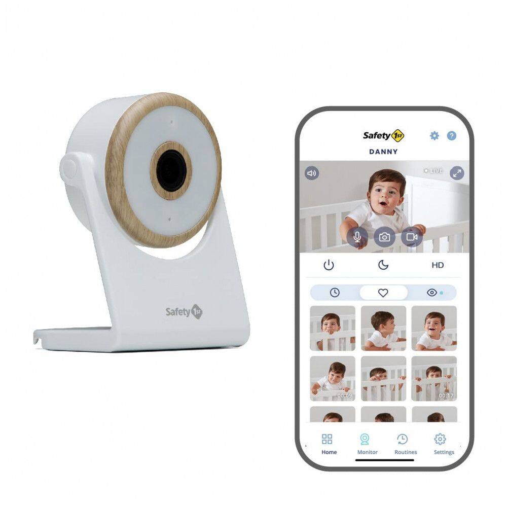 Baba Eletrônica Câmera 1080P com Notificações de Som, Movimento e Choro, Safety 1st, Branca