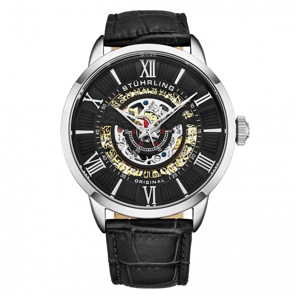Relógio Masculino Stuhrling Delphi 696 Automático 44mm, Preto