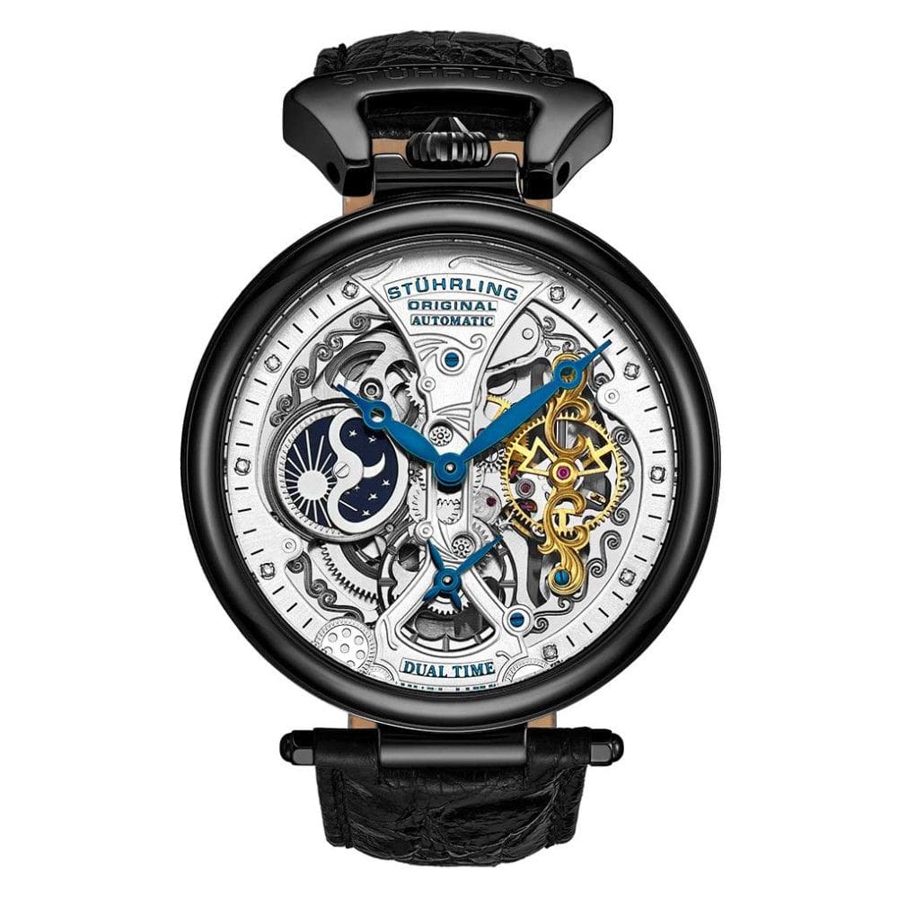 Relógio Masculino Stuhrling 127A2 Automático 46mm, Preto