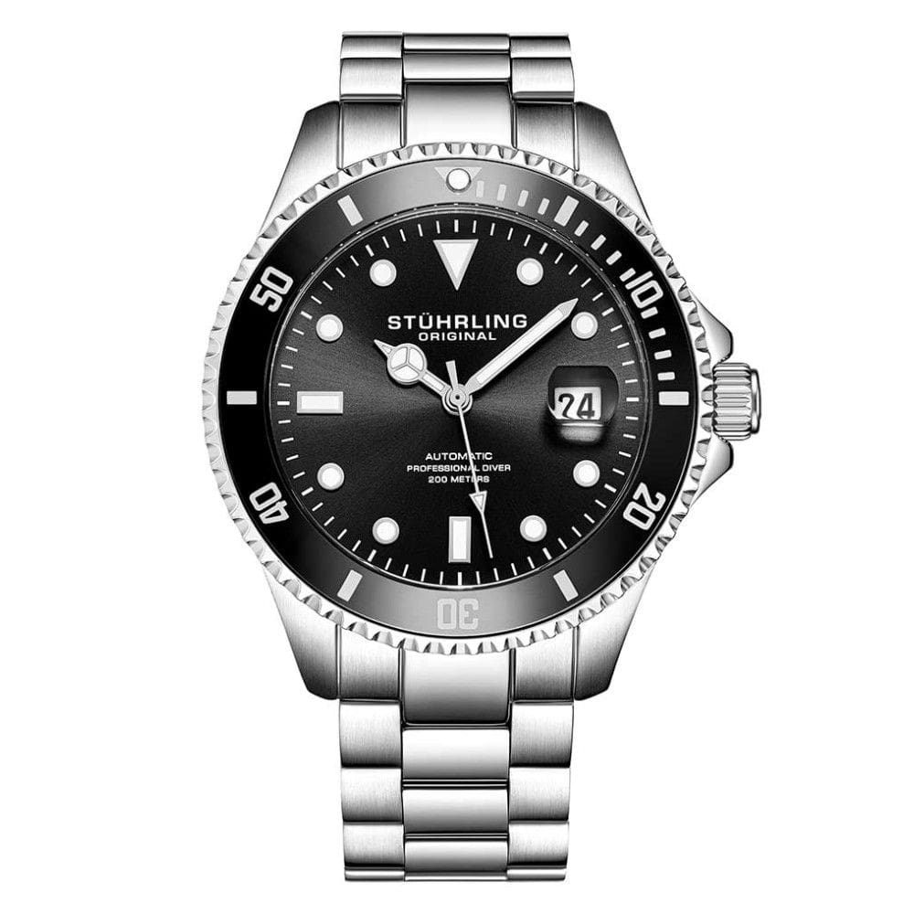 Relógio Masculino Stuhrling Regata 792 Automático 42mm, Prata e Azul