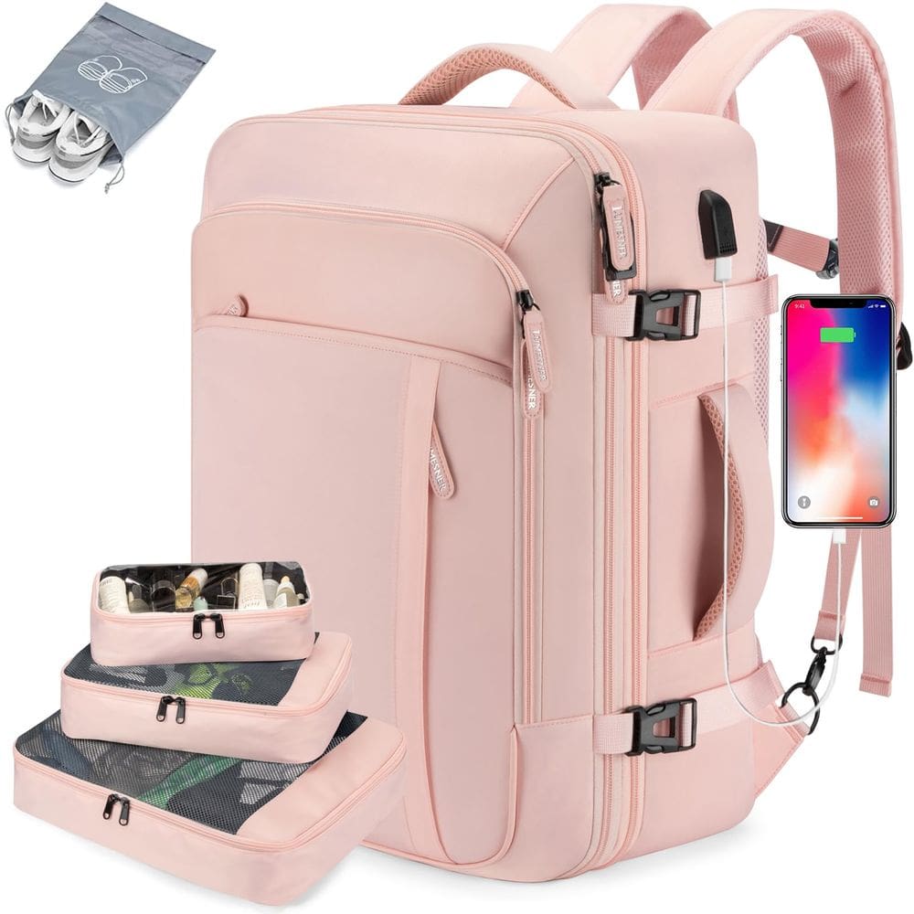 Mochila de viagem Lumesner Carry on Extra Large 40L resistente à água