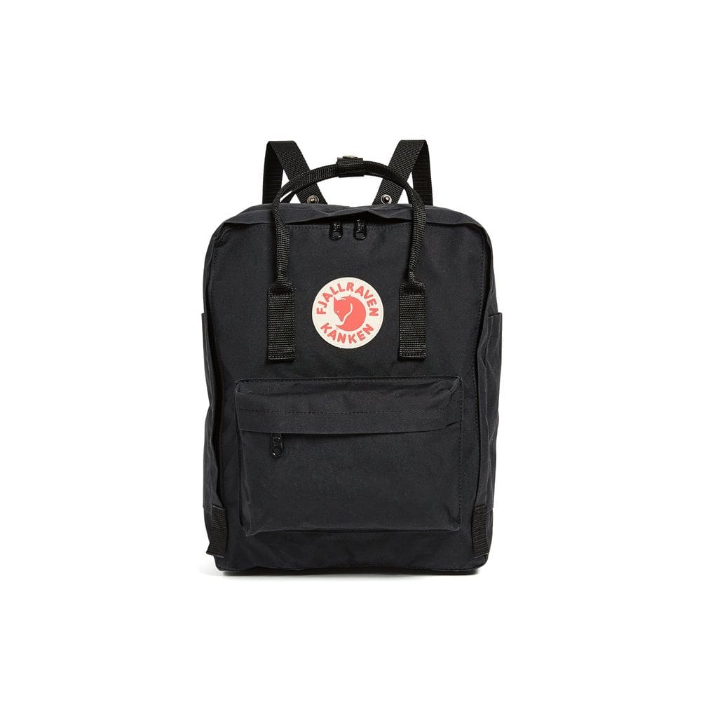 Mochila Fjällräven Kanken feminina de lona preta