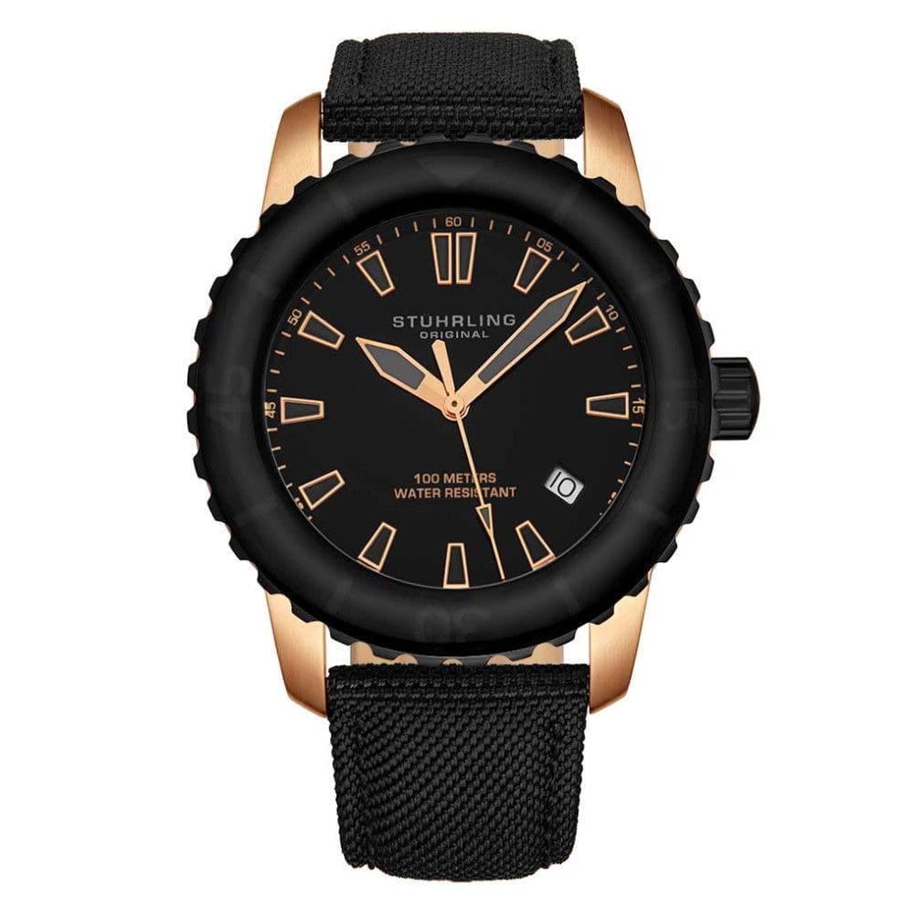 Relógio Masculino Stuhrling Yara 2001 Quartzo 44mm, Preto