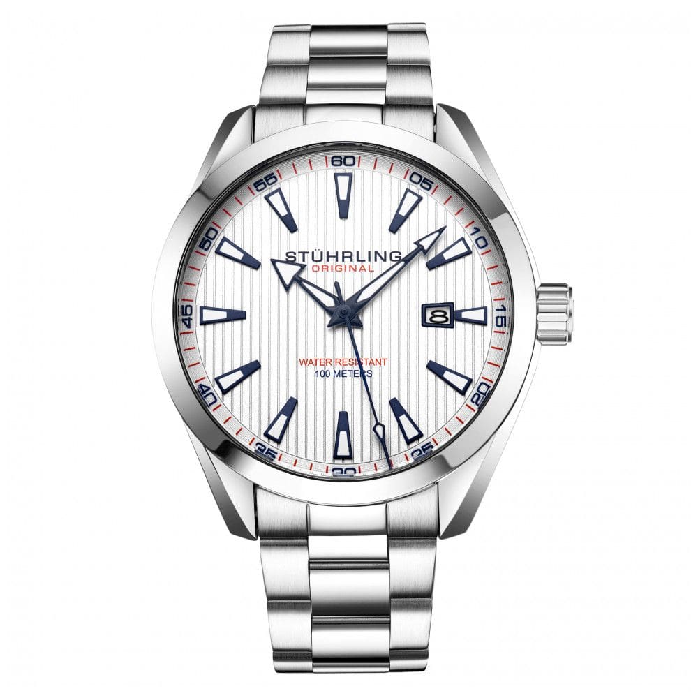 Relógio Masculino Stuhrling 3953.3 Quartzo 42mm, Prata