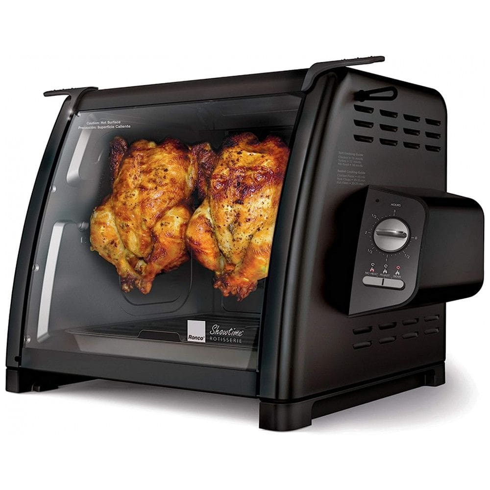 Churrasqueira Grill Rotisserie com Temperatura Ajustável, 110V 1500W, Ronco, Preta