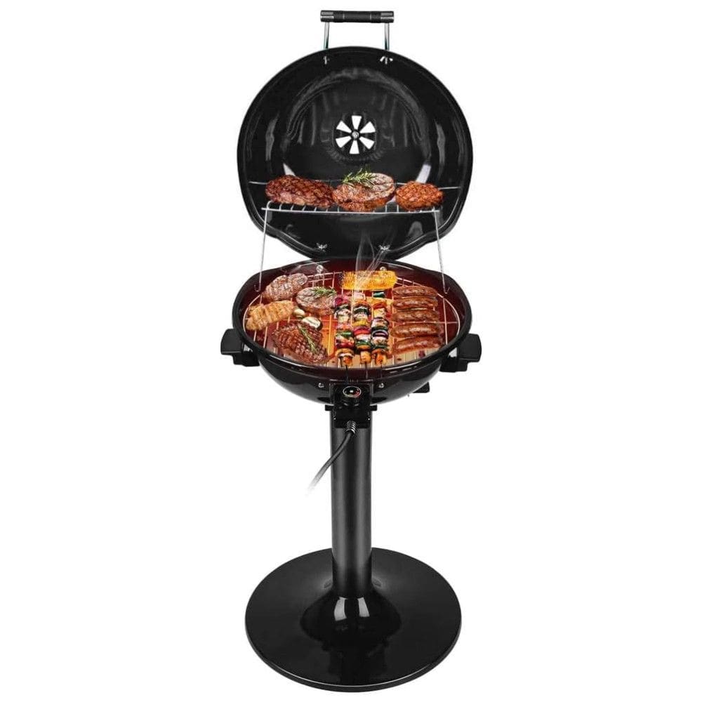 Churrasqueira Elétrica Portátil Serve 15 Porções com Grelha Removível, 110V Techwood, Preto