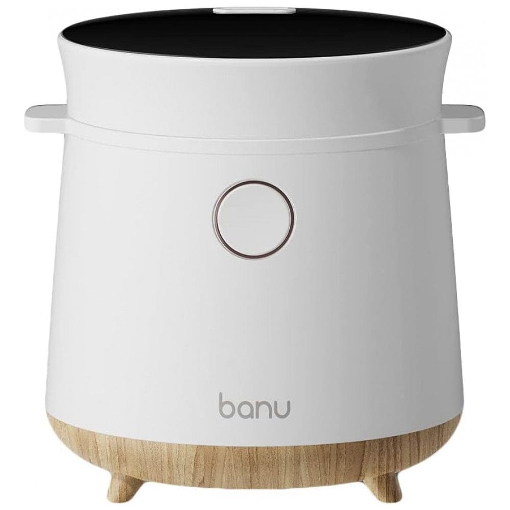 Mini Panela de Arroz Elétrica até 3 xícaras não Cozidas, 110V, Banu, Branca
