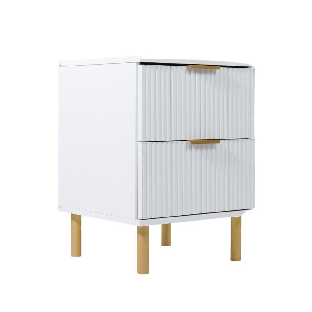 Mesa De Cabeceira Ditália 2 Gavetas Dm-121 Branco