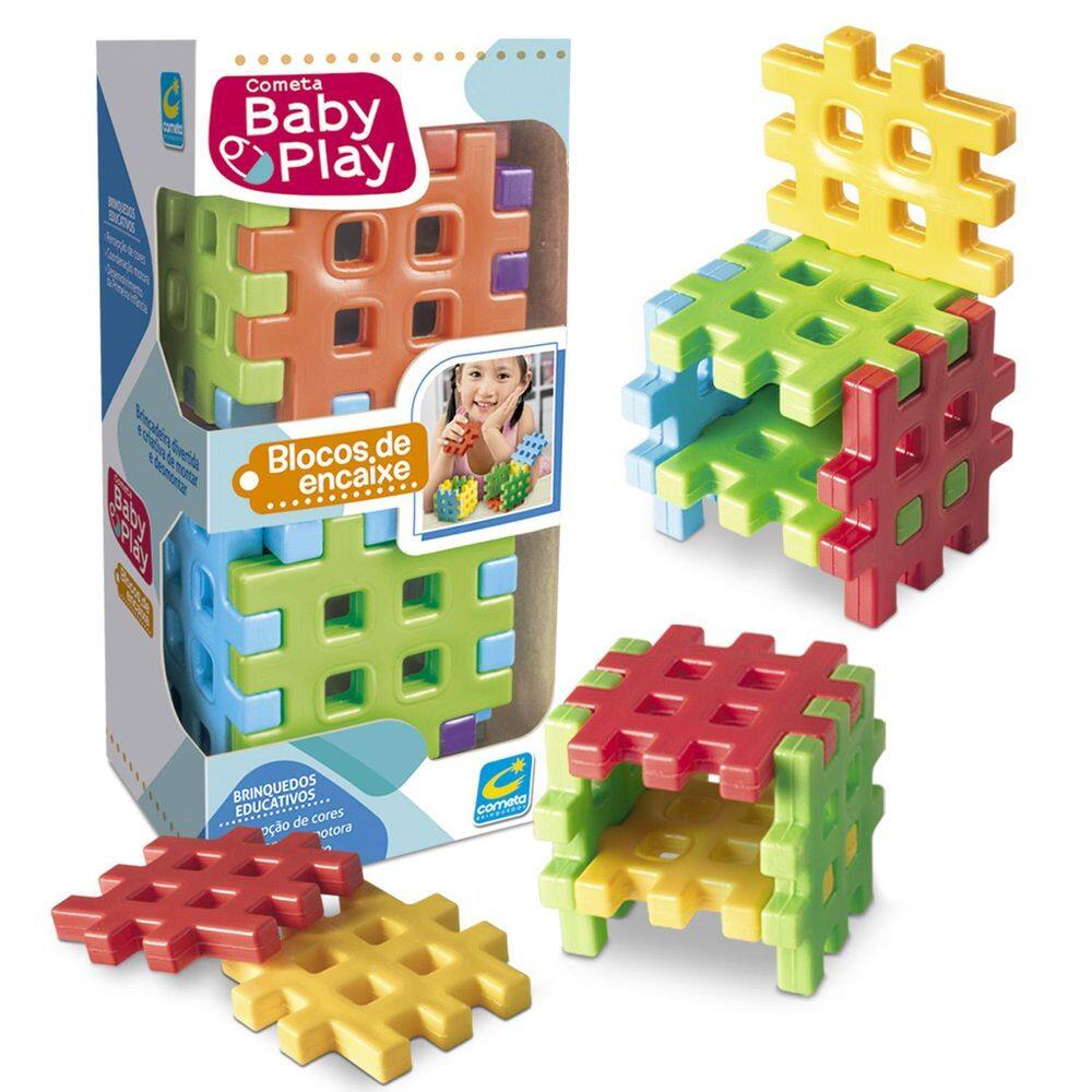 Jogo De Encaixe Bloco De Montar Brinquedo Colorido Divertido