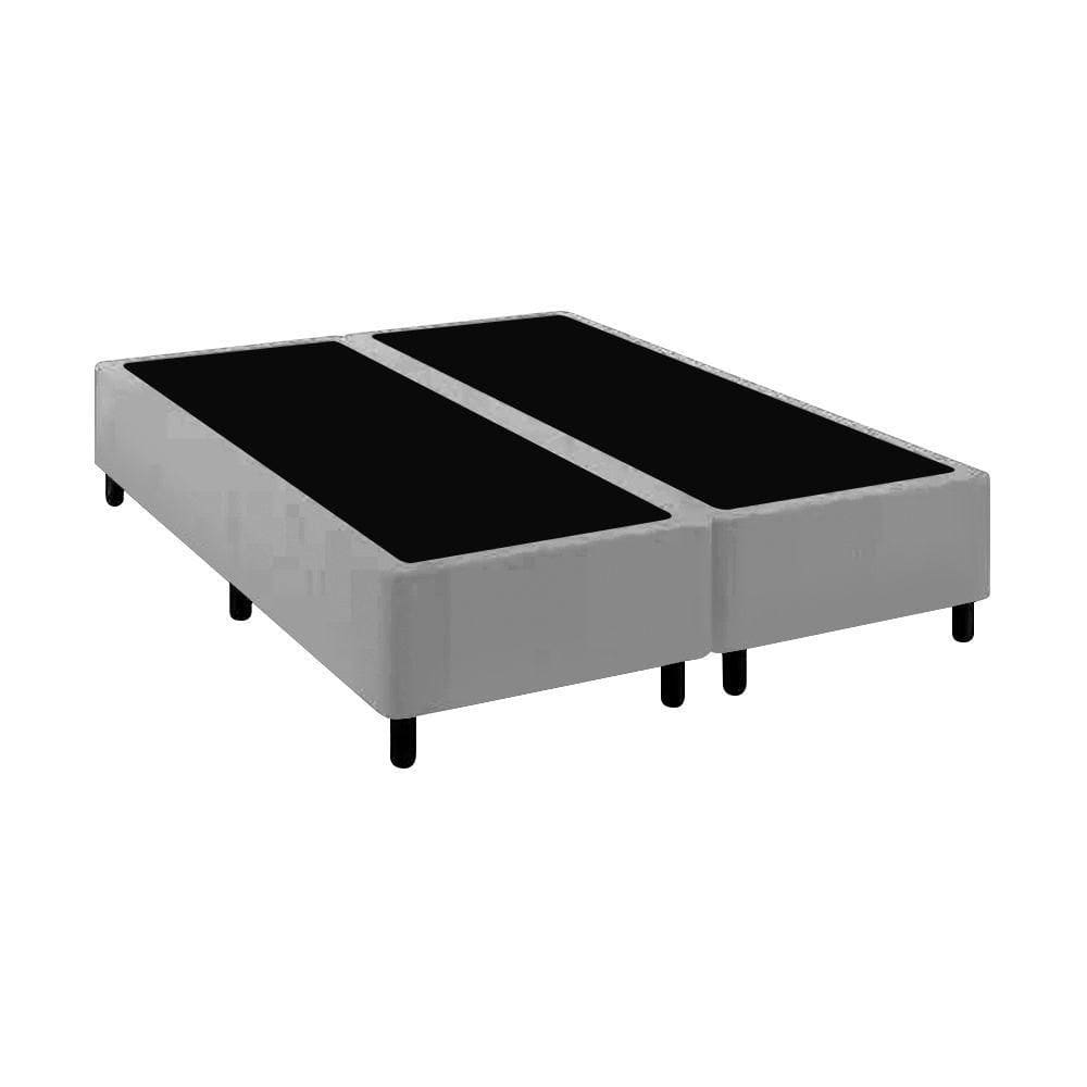 Base Cama Box Queen Comum Cinza
