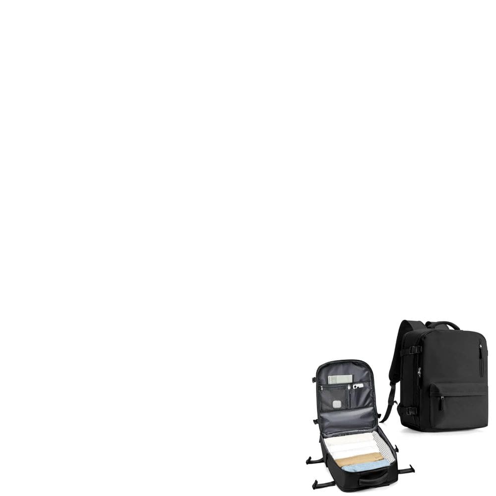 Mochila de viagem WONHOX para mulheres impermeável 45x36x20cm preta