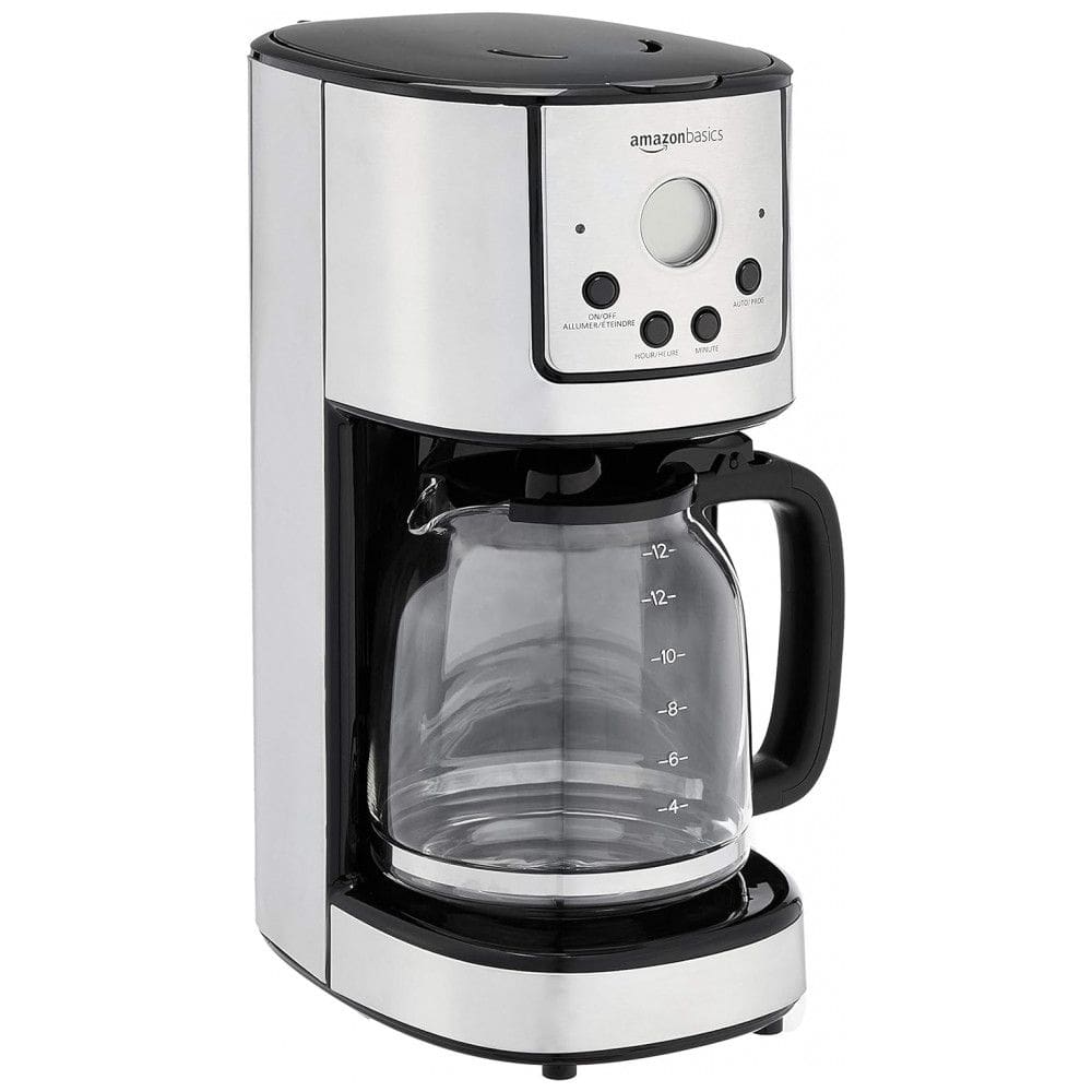 Cafeteira Elétrica Digital com Filtro Reutilizável, Aço Inoxidável, 110V 800W, Amz, Prata