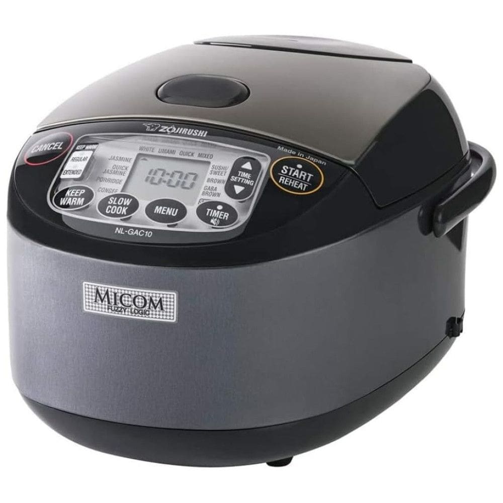 Panela de Arroz Elétrica até 5,5 Xícaras não Cozidas com Função de Aquecer, 110V 770W Zojirushi NL GAC10 BM, Preta
