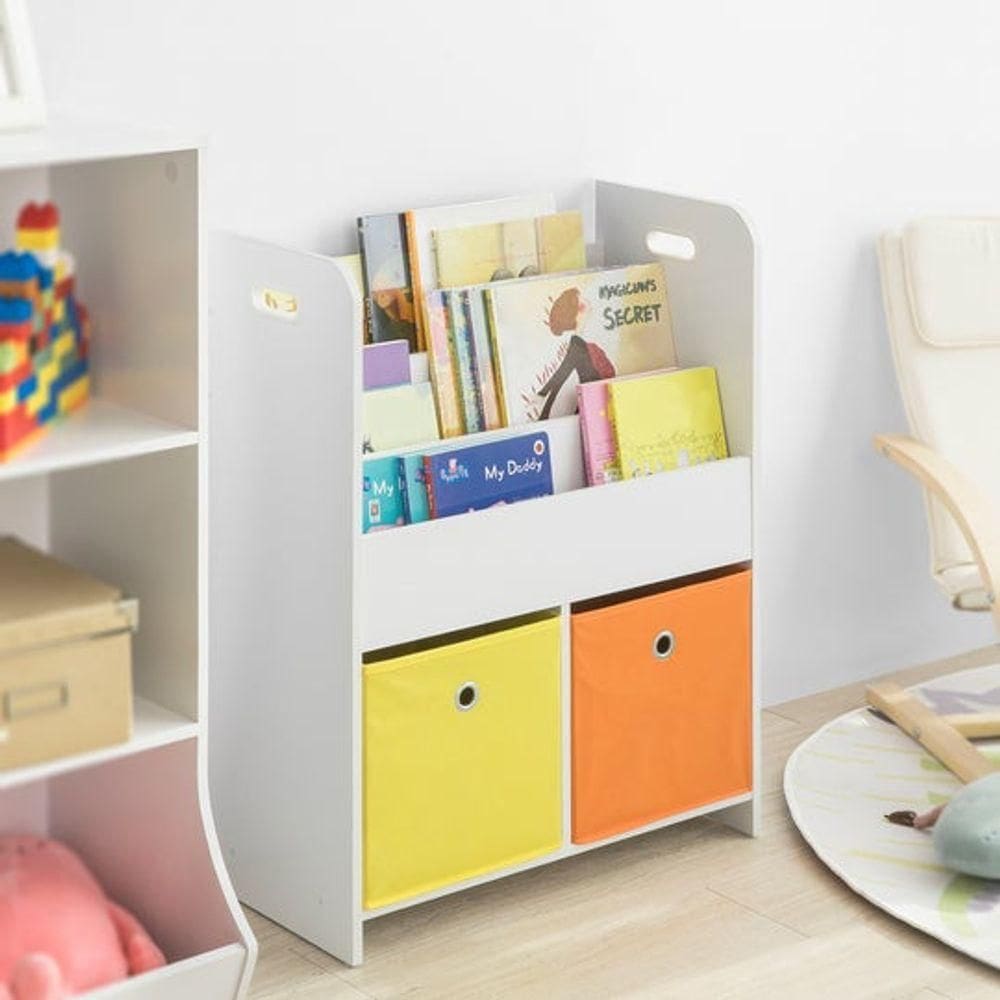 Organizador De Livros Com Nichos Infantil Sol 100% Mdf