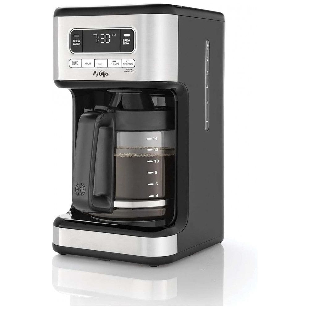 Cafeteira Elétrica Programável Xícaras com Filtro Reutilizável, 110V, Mr. Coffee, Preta