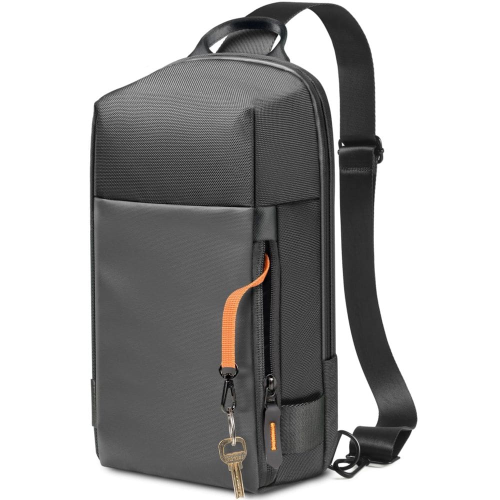 Bolsa tiracolo GEAMSAM impermeável, leve, preta