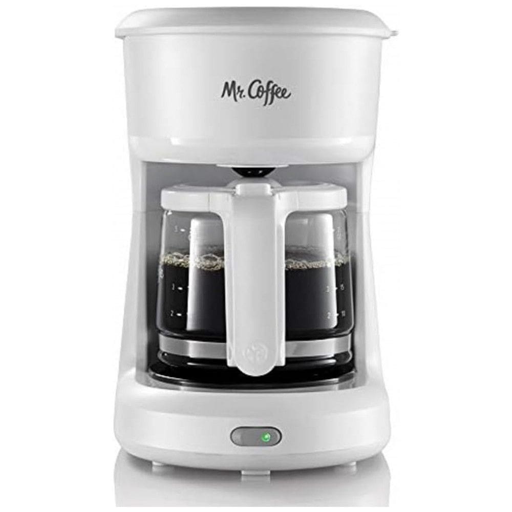 Mini Cafeteira Elétrica até 5 Xícaras com Pausa Automática, 110V Mr. Coffee 2134286, Branca