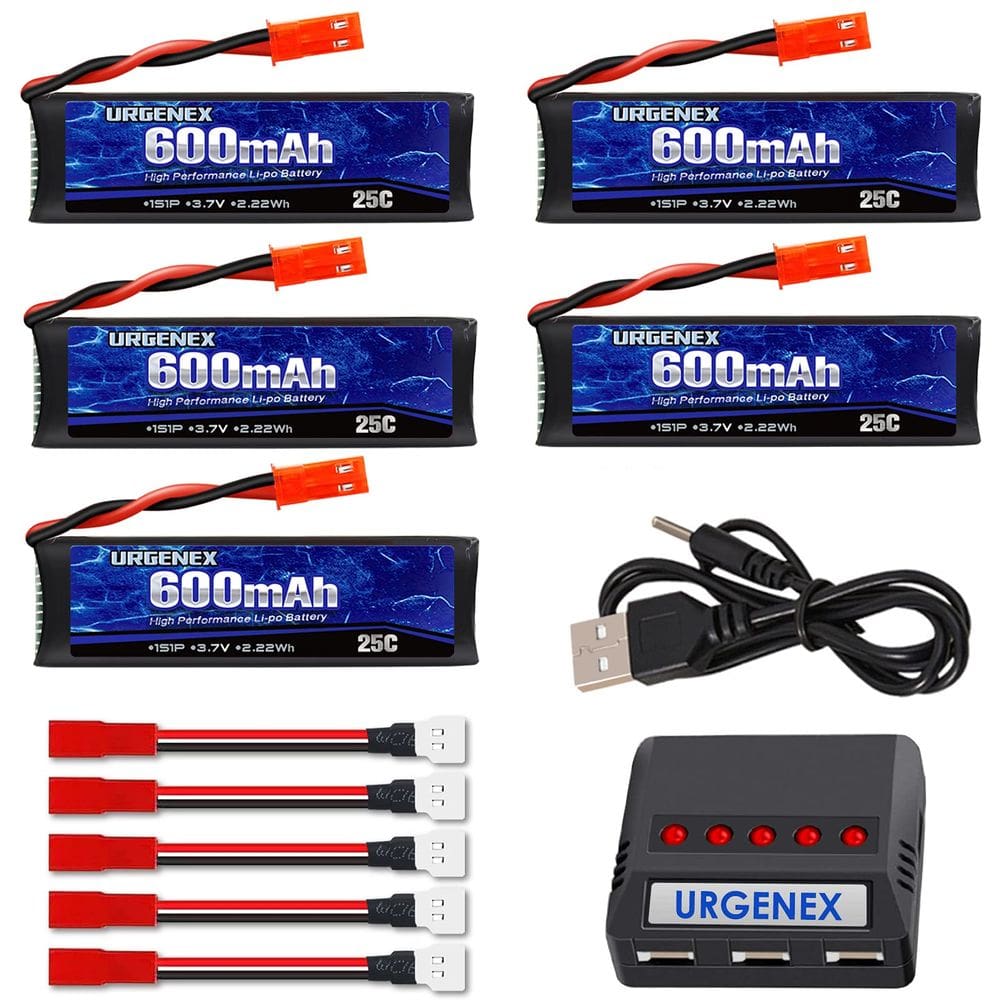 Bateria Lipo URGENEX 600mAh 3,7 V com plugue JST para UDI U817