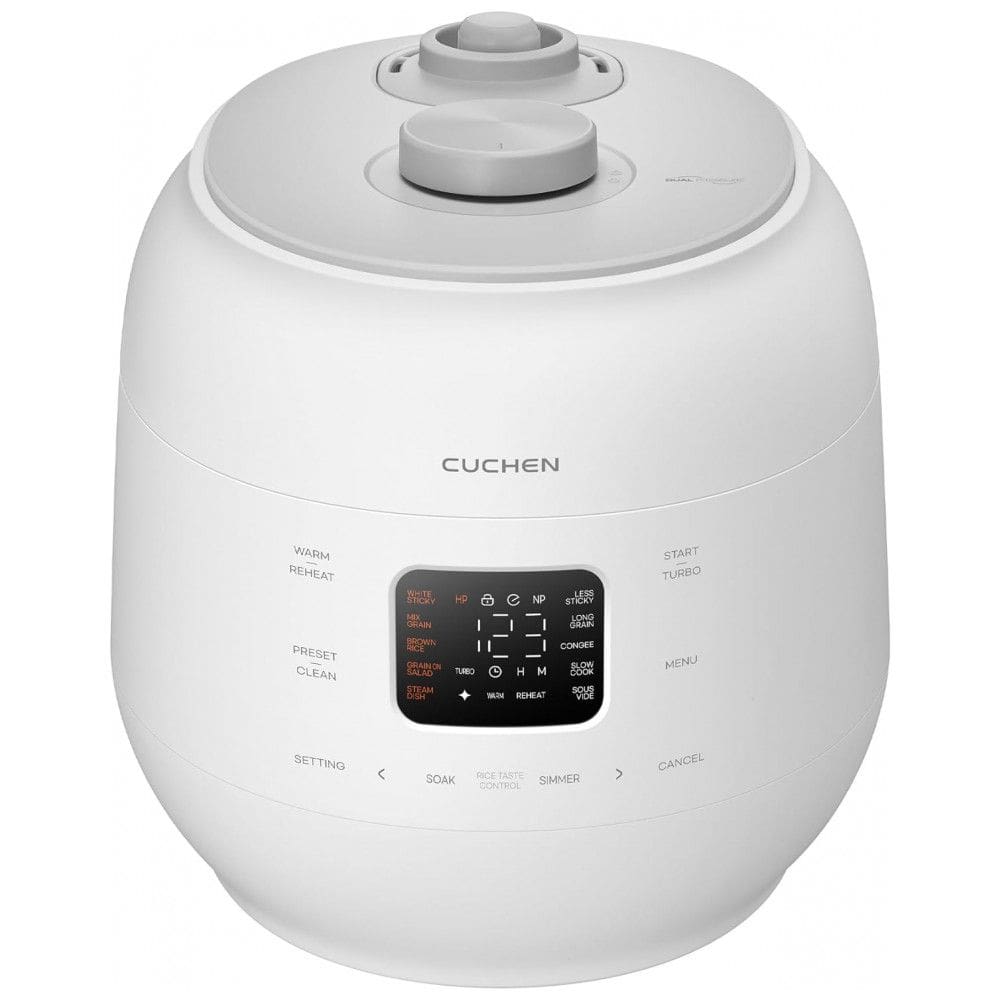 Panela de Arroz 1,8L com Dupla Pressão e Limpeza Automática a Vapor, Cuchen CRS FWK0640WUS, Branca