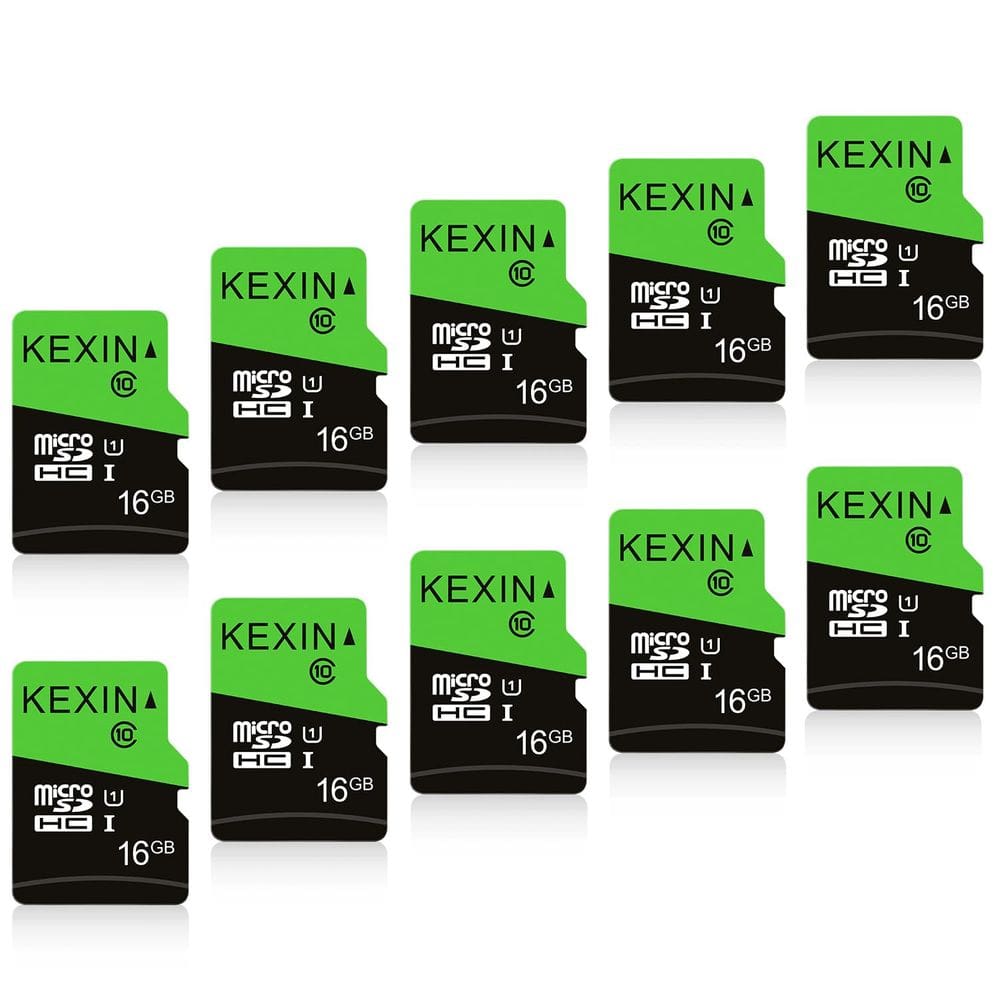 Cartão Micro SD KEXIN 16GB, pacote com 10 unidades com adaptador SD UHS-I C10 U1