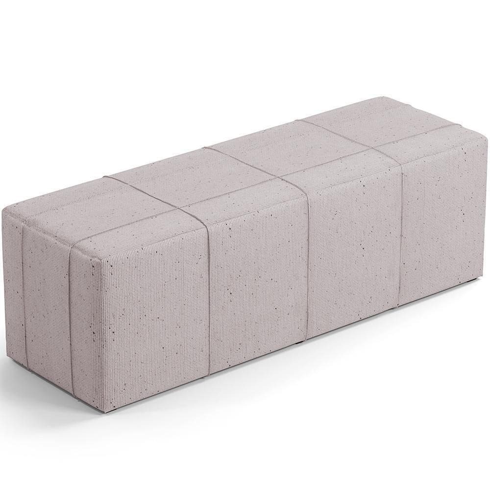 Puff Decorativo Living 140 Cm Roma W01 Linho Bege -Lyam