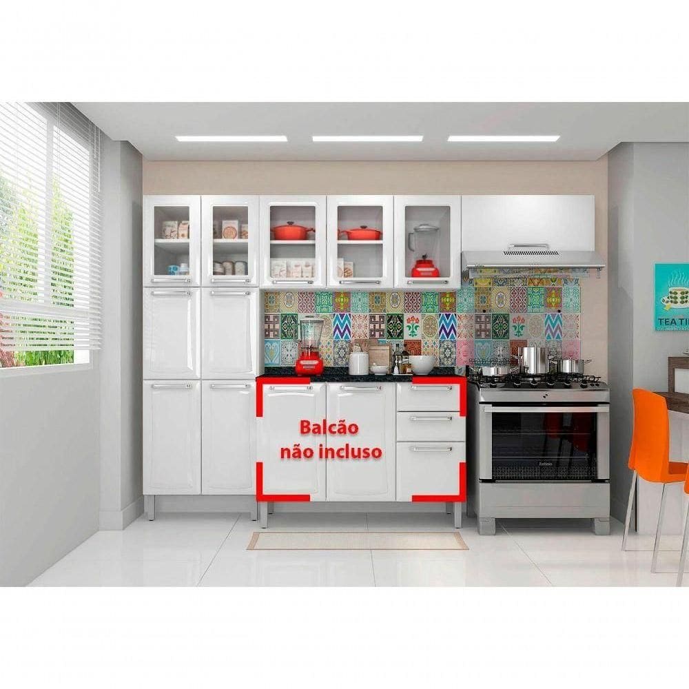 Cozinha Itatiaia Tarsila 3 Peças 5 Vidros Branca