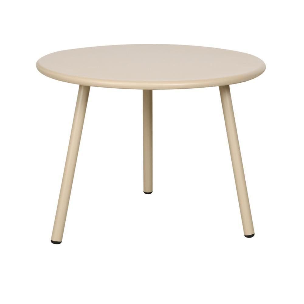 Mesa De Centro Redonda Noronha Fratini 60 Cm (largura) Em Aço Cor Nude área Externa