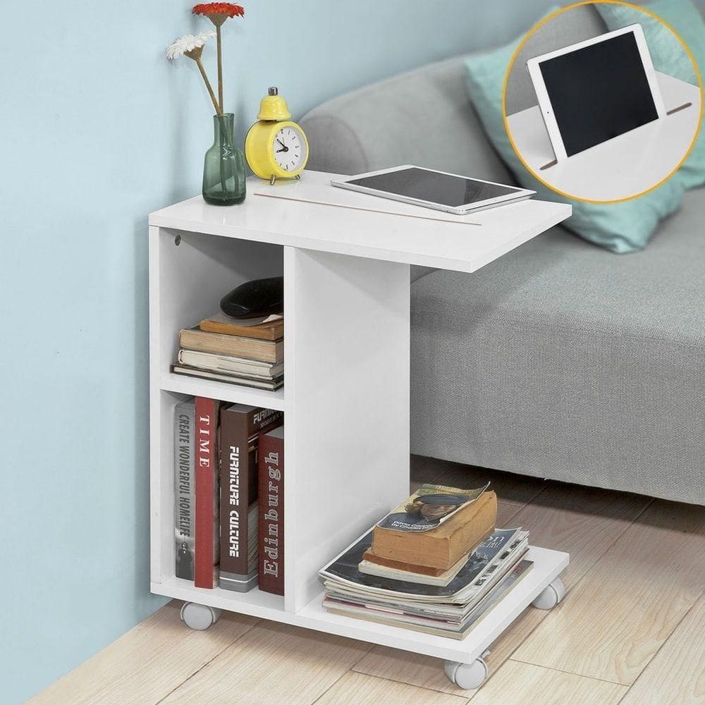 Suporte Lateral Com Rodízios Laerte 100% Mdf
