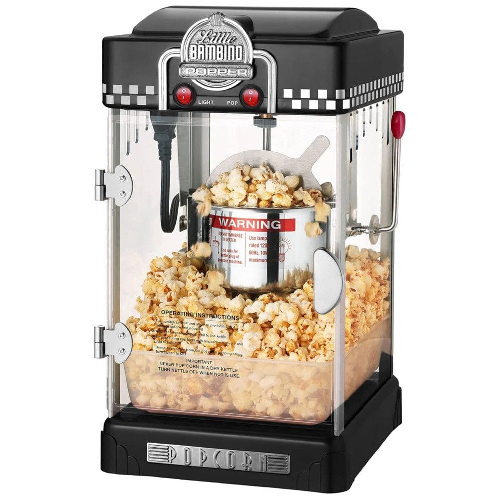 Máquina de Pipoca Bambino Pequena Cor Bordo Carvão Great Northern Popcorn