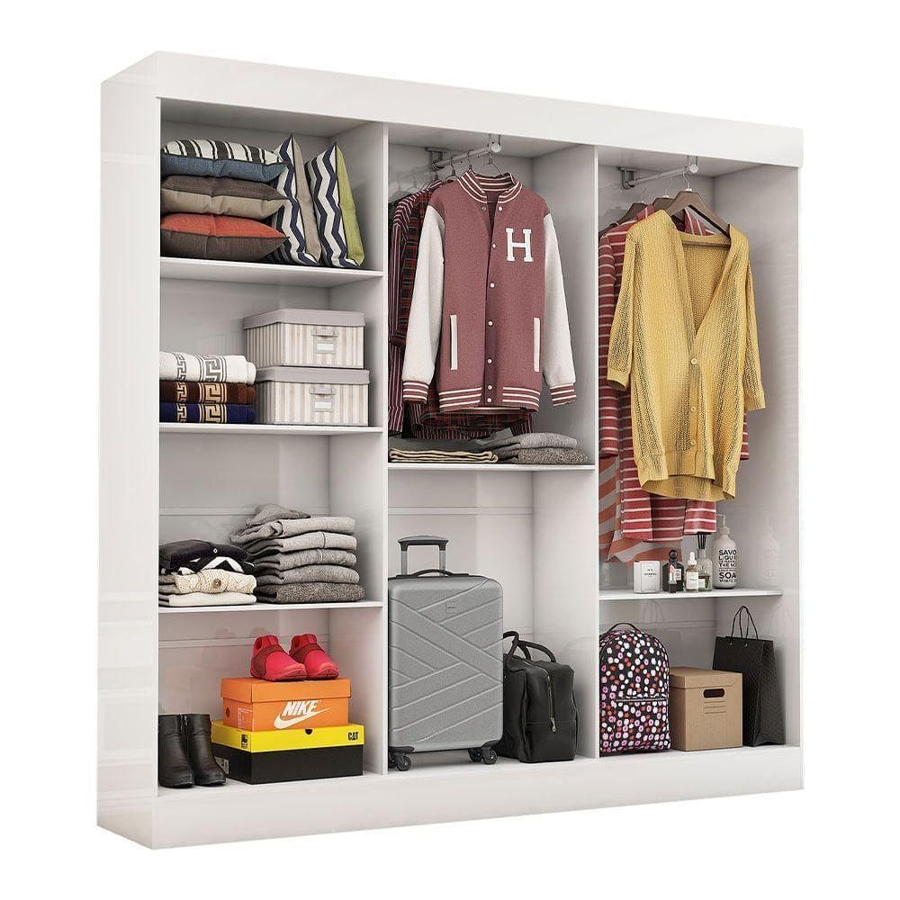 Closet Casal Juliana 5 Prateleiras Carioca Móveis Branco