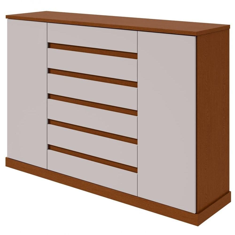 Comoda Sapateira Vedra 7 Gavetas 2 Portas - Lopas Frassino/off White.