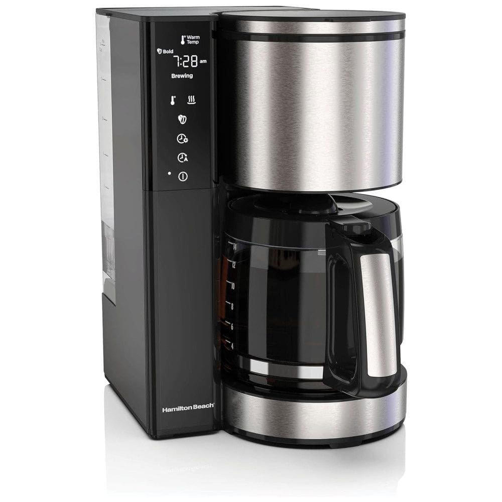 Cafeteira Programável 14 xícaras com Filtro Reutilizável e Reservatório Removível de 2L, 110V 1025W, Hamilton Beach, Preta