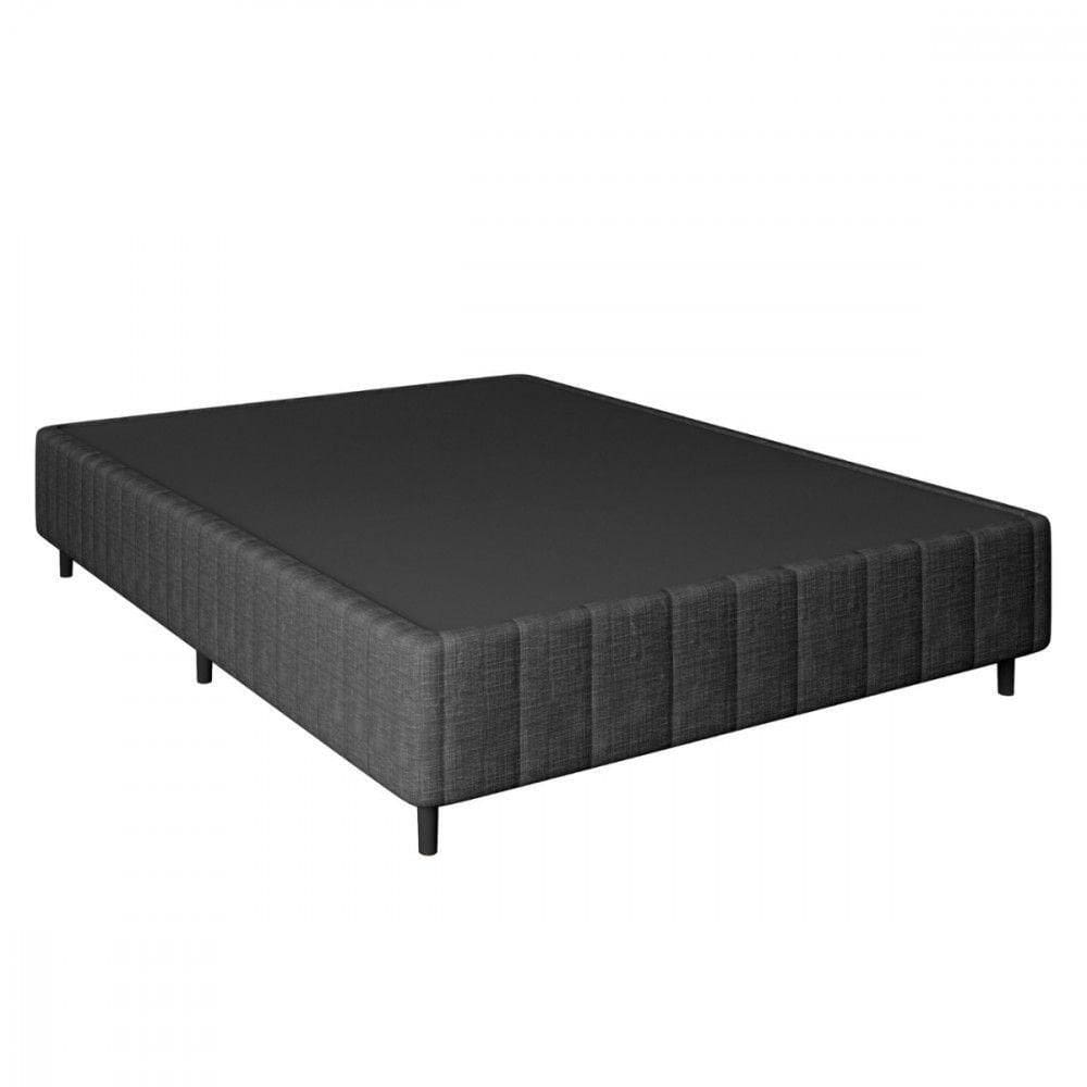 Base Cama Box Casal 138x188 Natural Class Cinza Apolospuma Cinza