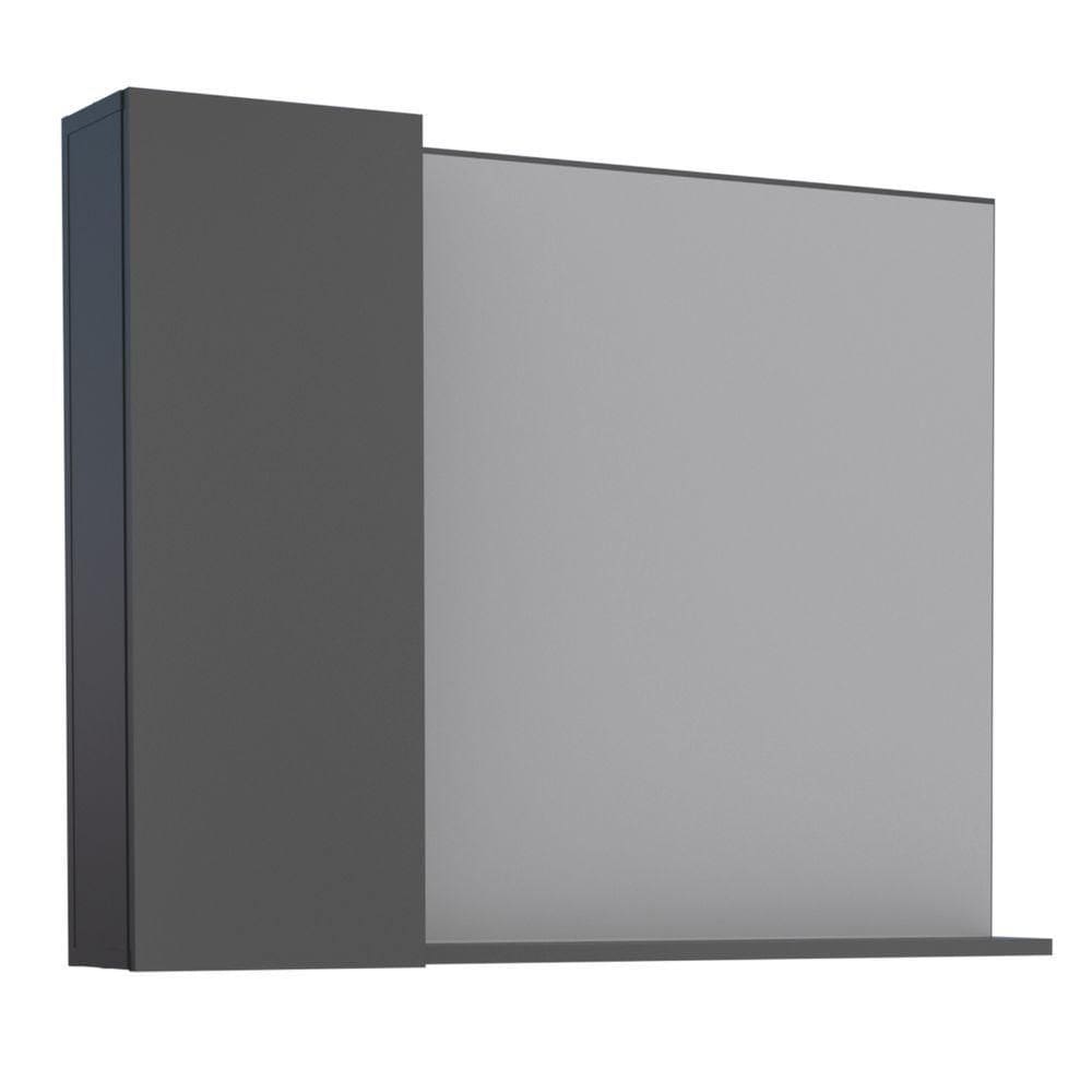 Espelheira De Banheiro Com 1 Porta Arantina Preto