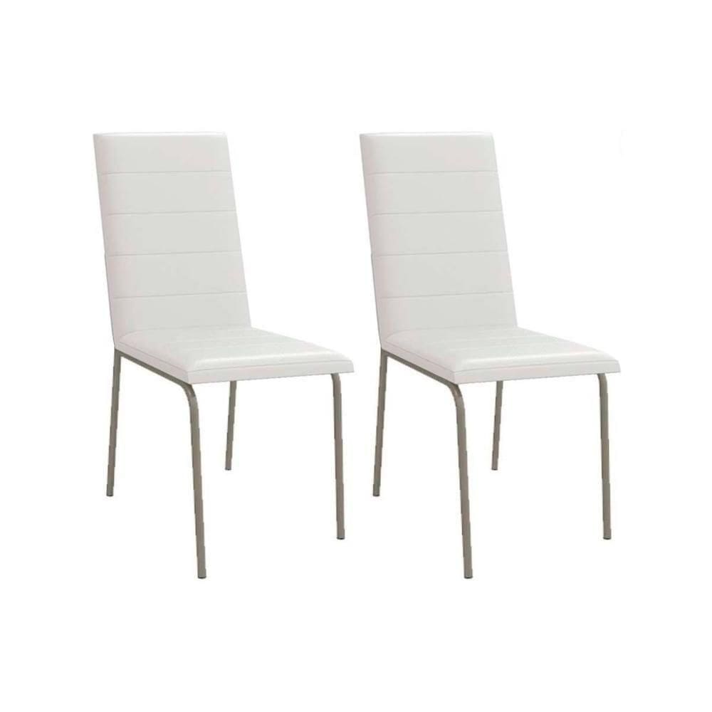 Cadeira Sala De Jantar Amsterdã 2c091 Aço Kit 2 Uni Niquel - Kappesberg