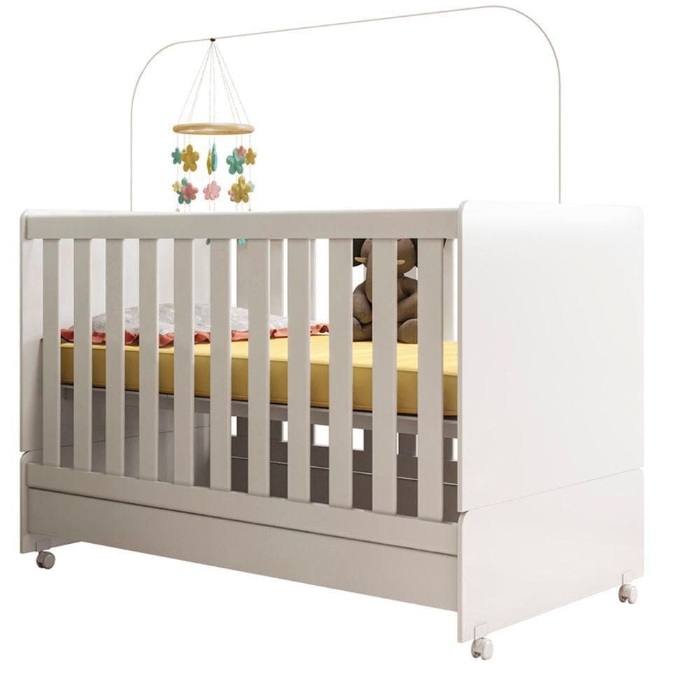 Berço Mini Cama 2 Em 1  Branco Plla