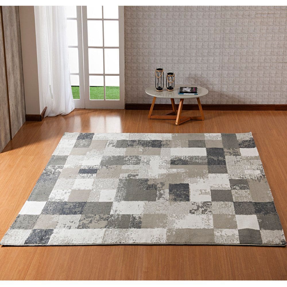 Tapete Egípcio De Pelo Baixo - Cinza 005 - 250x300cm