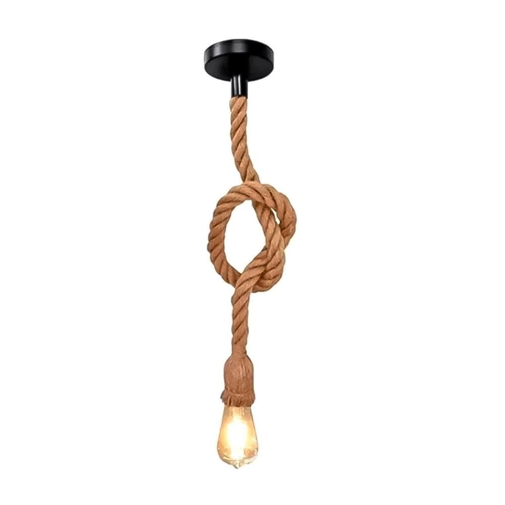 Kit 3 Luminária Pendente Lustre Corda 1 Metros + Lampada