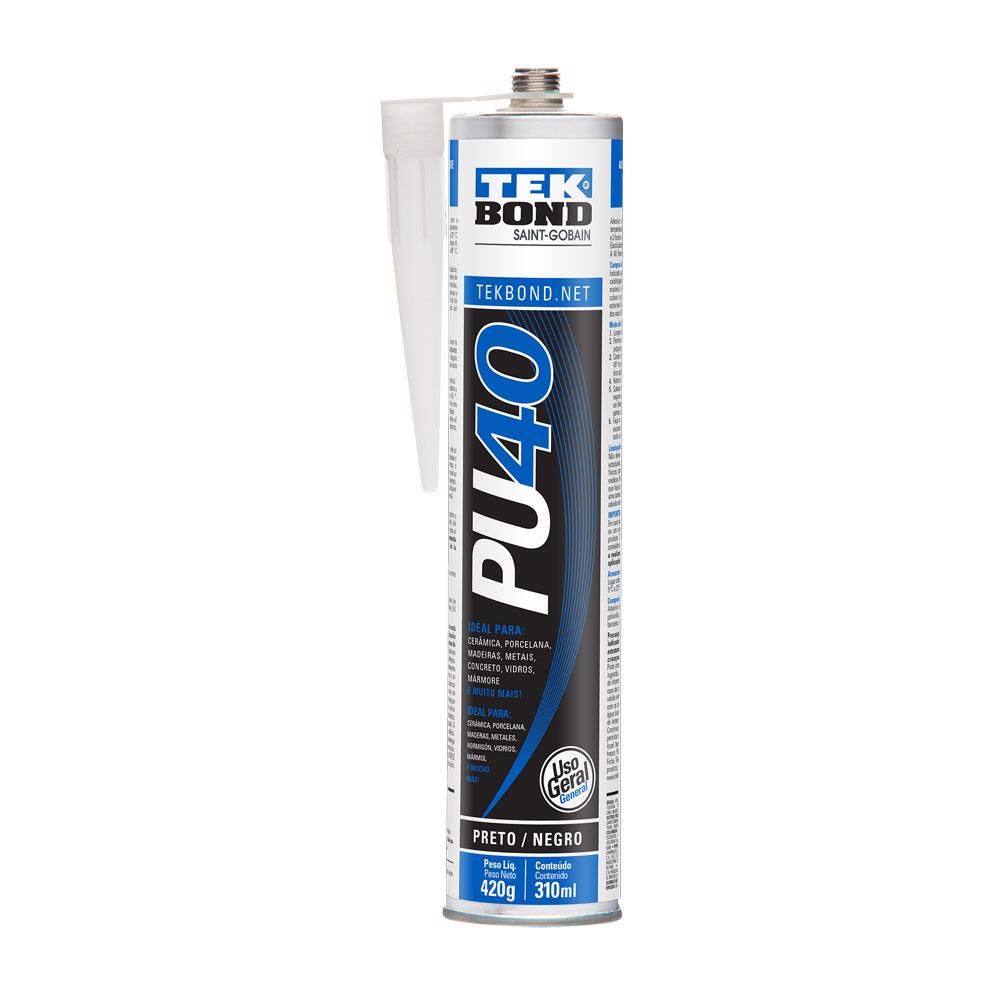 Adesivo PU40 Preto Cartucho 310ML - Tekbond 21024001000