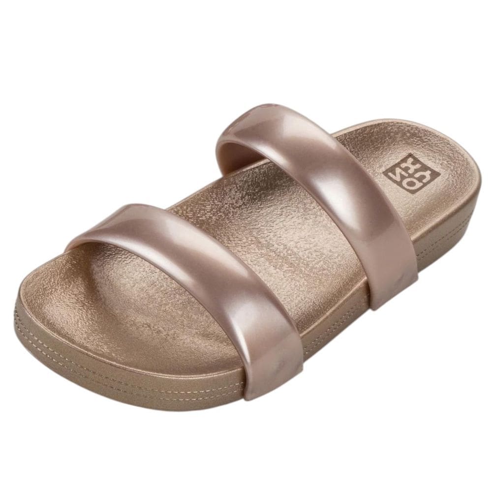 Chinelo Feminino Fácil Calce Flatform Metalizado Bestie Zaxy
