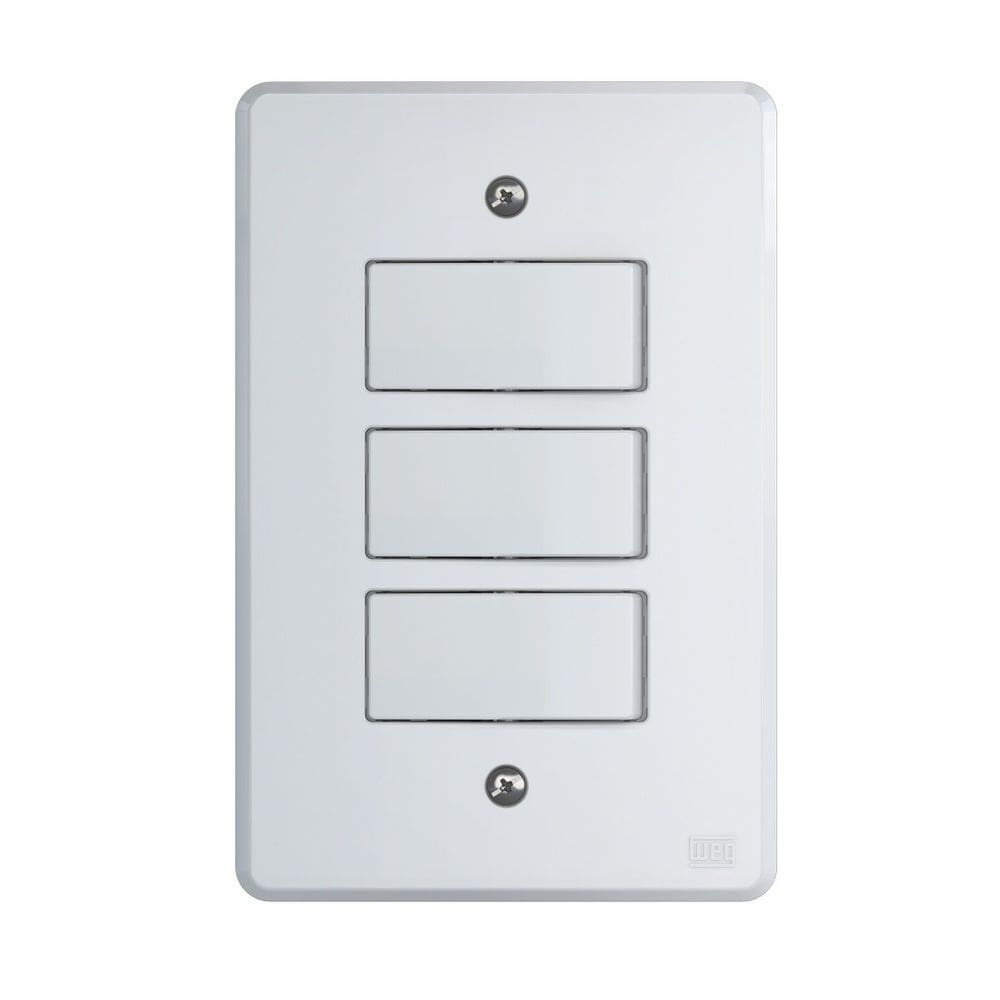 Conjunto Interruptor 4x2 | 3 Teclas Simples 10A 250V