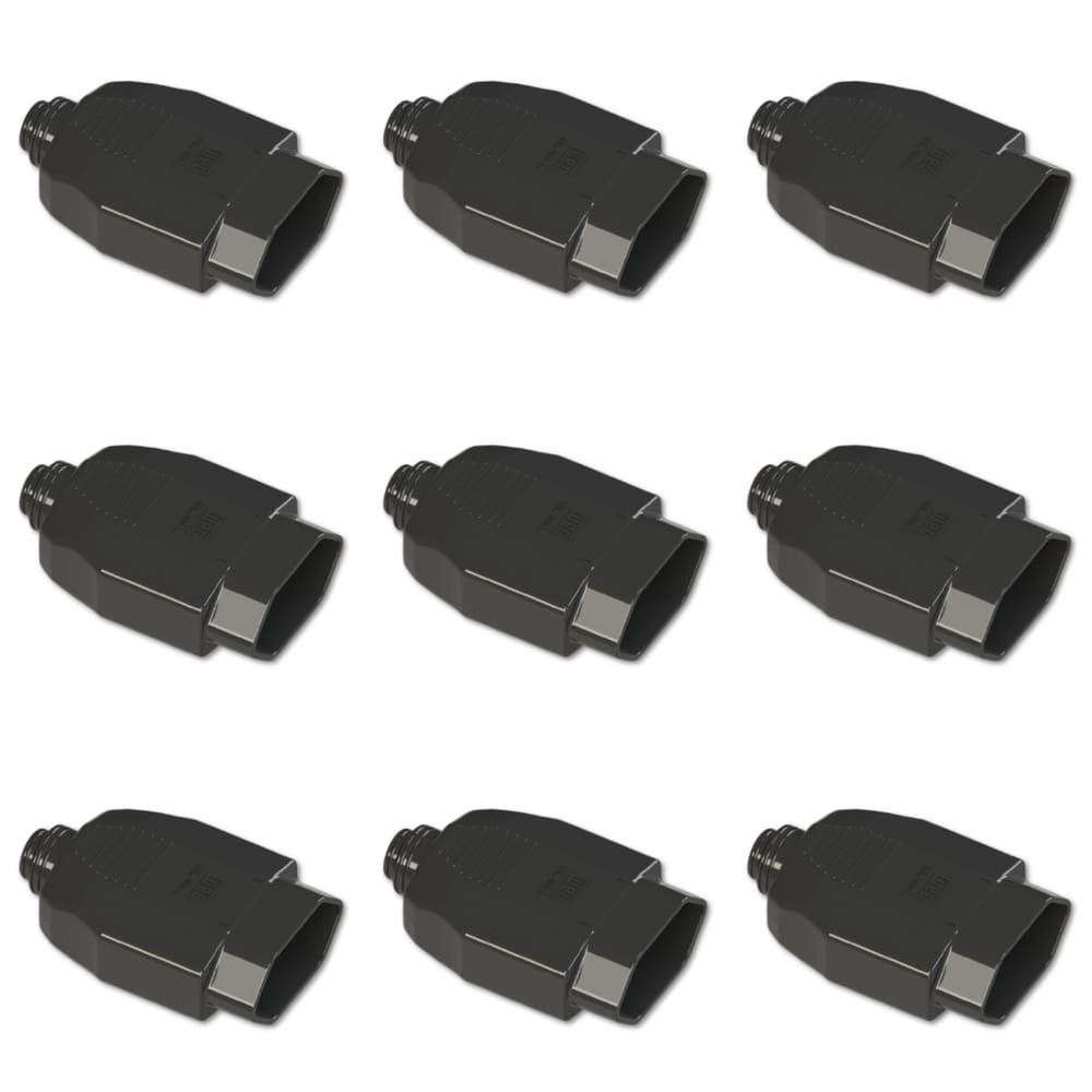 Kit Plugue Fêmea 2P+T 20A 250Vca Preto 50 peças