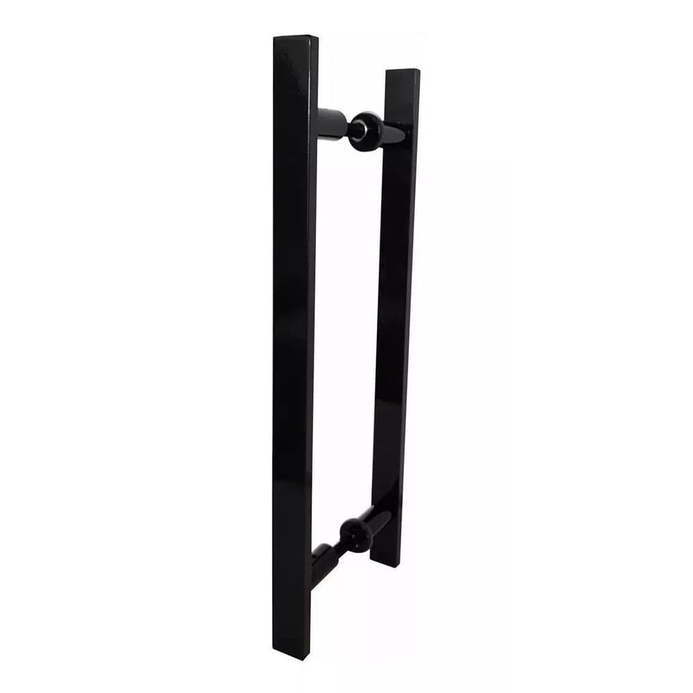 Puxador Para Portas Madeira / Vidro Alumínio Preto - 40 Cm