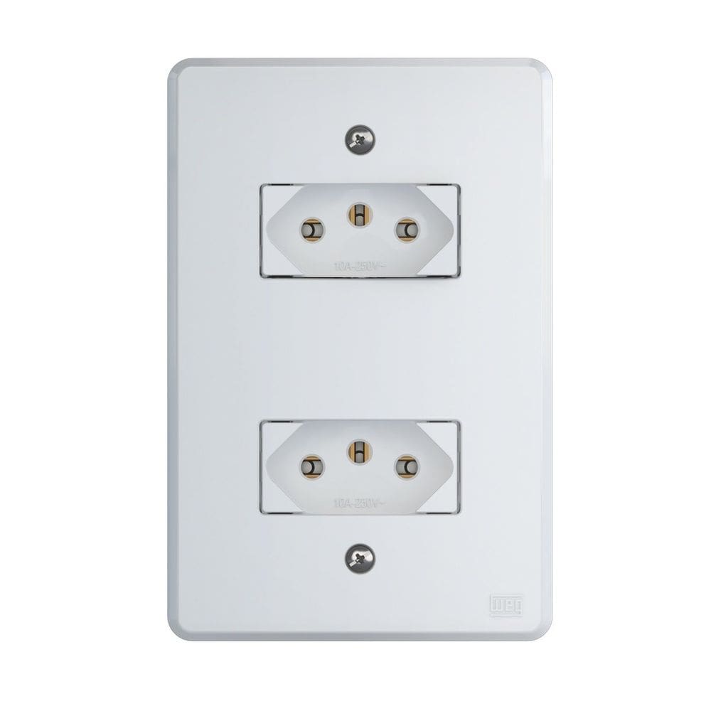 Conjunto Tomada 4x2 | 2 módulos 2P+T 10A 250V