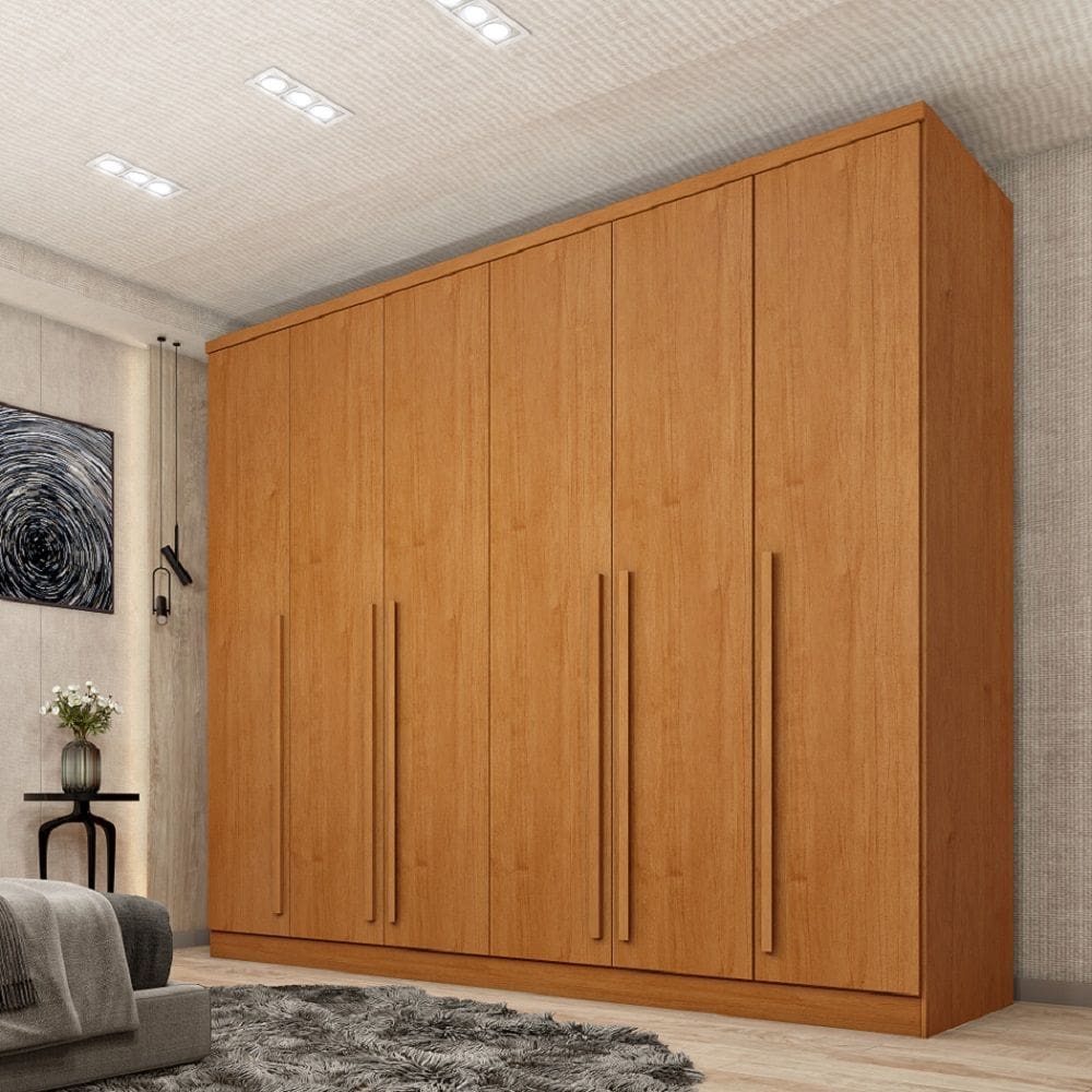 Guarda Roupa Casal 6 Portas 8 Gavetas Sevila Tcil Móveis