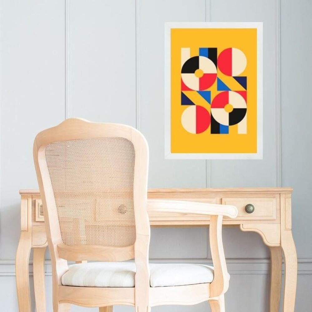 Quadro Gravura Arte Bauhaus 45X34Cm