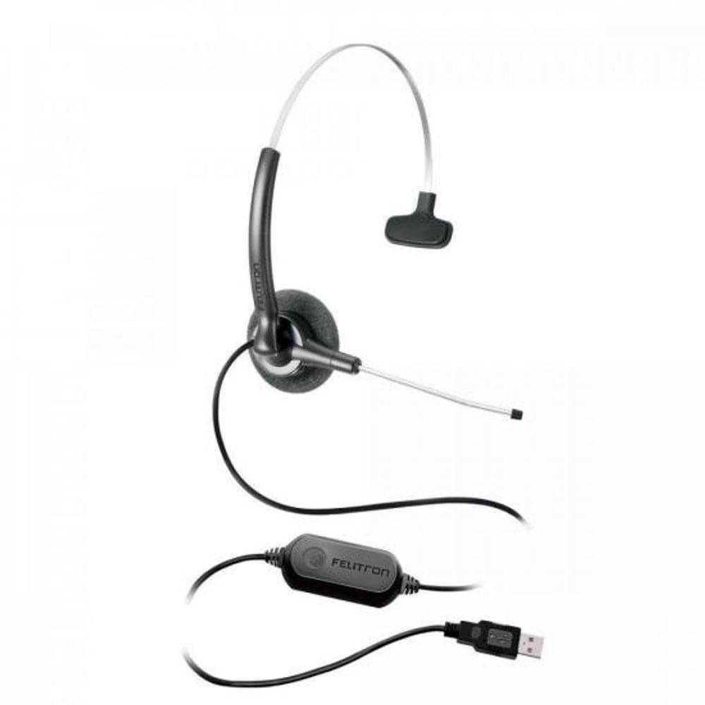 Headset Felitron Stile Compact Voip Slim Preto