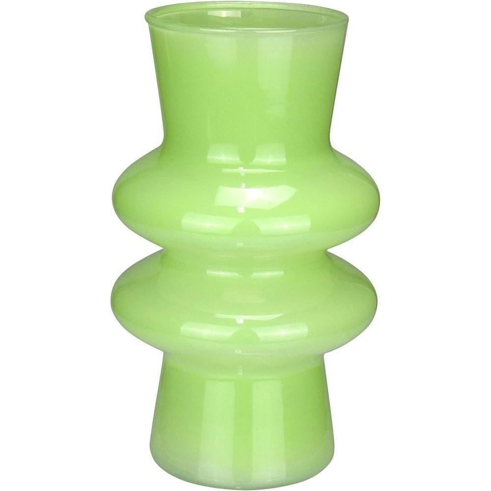 Vaso Decorativo Enfeite Casa Eclipse Home&co Leitoso Vidro 20x12x12cm Verde