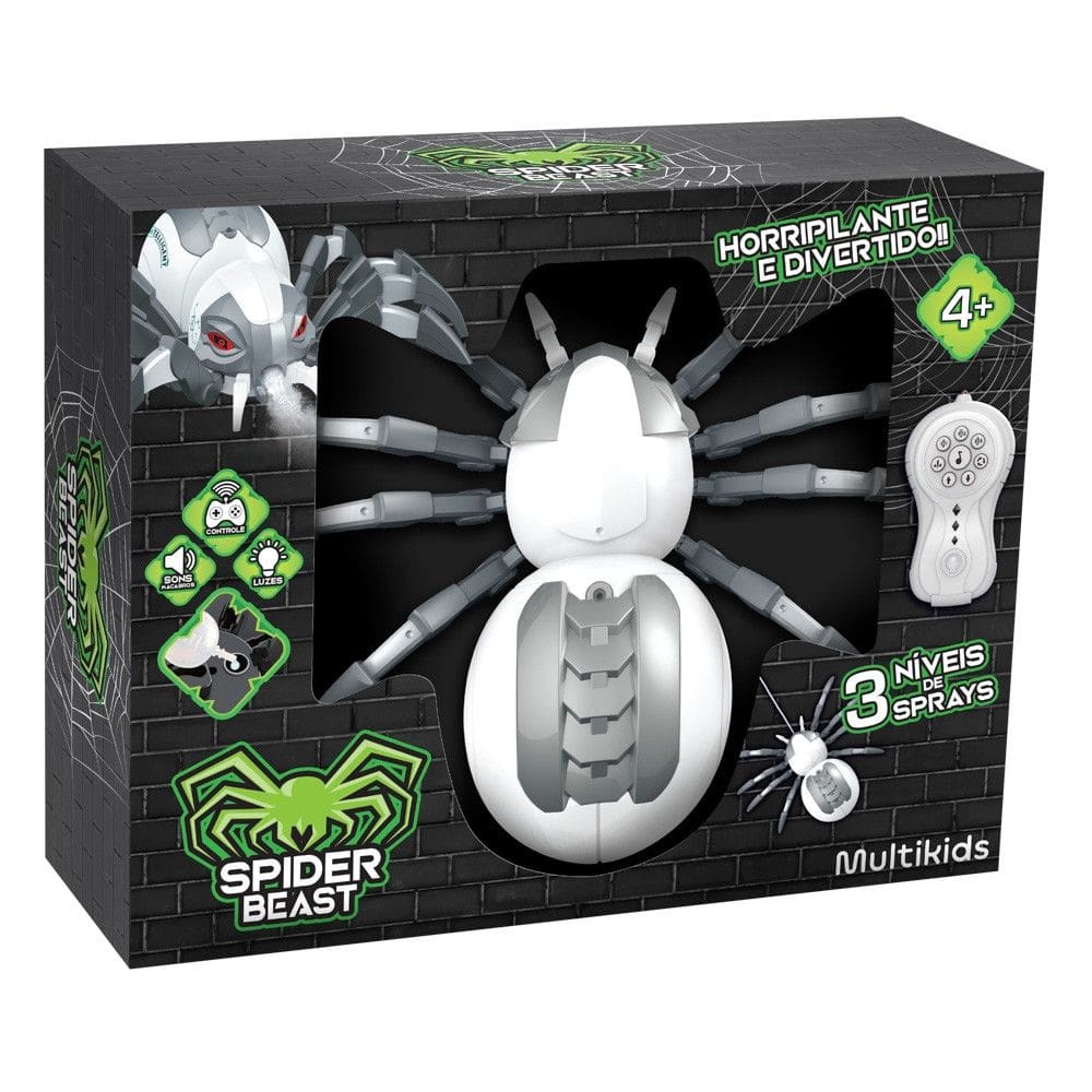 Aranha de Controle Remoto Spider Beast Multifunções com Spray Multikids - BR2134